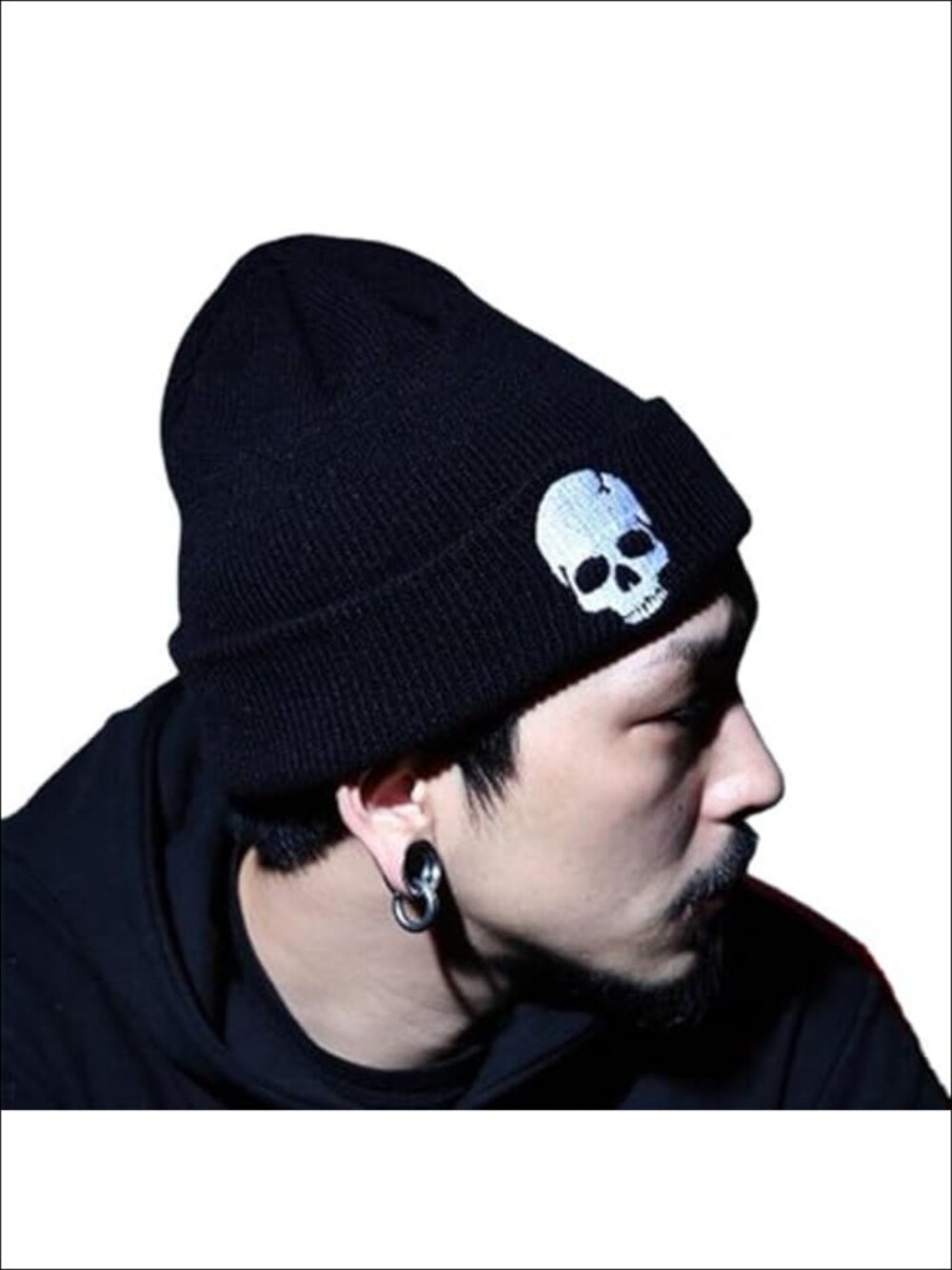 Unisex Skull Embroidered Beanie Warm Soft Knit Winter Hat